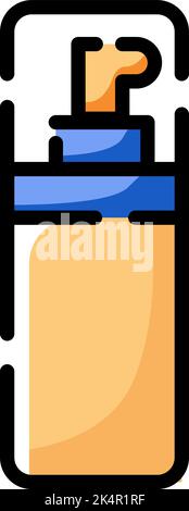 Kosmetik Liquid Foundation, Illustration, Vektor auf weißem Hintergrund. Stock Vektor