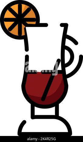 Gin und Tonic, Illustration, Vektor auf weißem Hintergrund. Stock Vektor