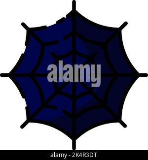 Halloween Spinnennetz, Illustration, Vektor auf weißem Hintergrund. Stock Vektor