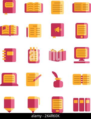 Literaturvermittlung, Illustration, Vektor auf weißem Hintergrund. Stock Vektor