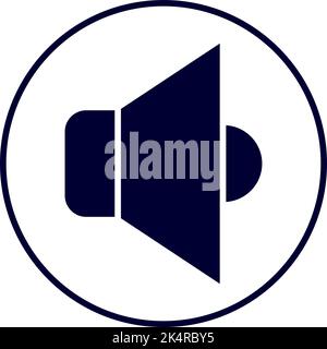 UI-Soundeinstellungen, Illustration, Vektor auf weißem Hintergrund. Stock Vektor