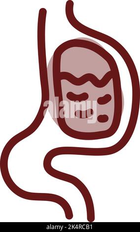 Magengesundheit, Illustration, Vektor auf weißem Hintergrund. Stock Vektor