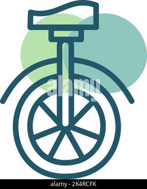Vergnügungspark Fahrrad, Illustration, Vektor auf weißem Hintergrund. Stock Vektor