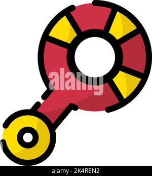 Maracas-Spielzeug, Illustration, Vektor auf weißem Hintergrund. Stock Vektor