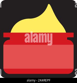 Beauty-Creme, Illustration, Vektor auf weißem Hintergrund. Stock Vektor