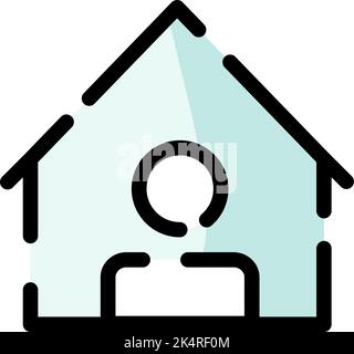 Zu Hause bleiben, Illustration, Vektor auf weißem Hintergrund. Stock Vektor