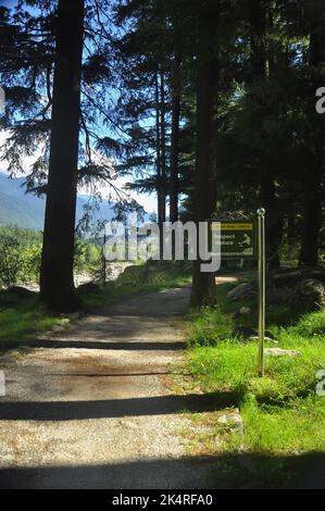 Respekt Natur Schild im Van Vihar Nationalpark in Manali, Himachal Pradesh, Indien Stockfoto