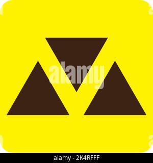 Abstrakte Dreiecke, Illustration, Vektor auf weißem Hintergrund. Stock Vektor