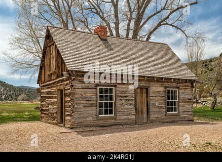 Butch Cassidy Boyhood House, in Circle Valley, in der Nähe von Circleville, Utah, USA Stockfoto