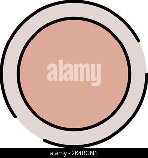 Beauty Face Powder, Illustration, Vektor auf weißem Hintergrund. Stock Vektor