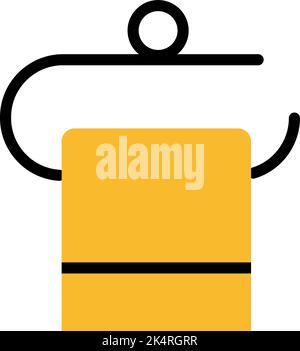 Handtuchhalter, Illustration, Vektor auf weißem Hintergrund. Stock Vektor