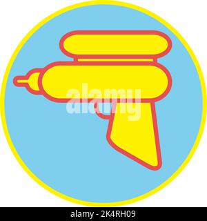 Baby Wasserpistole, Illustration, Vektor auf weißem Hintergrund. Stock Vektor