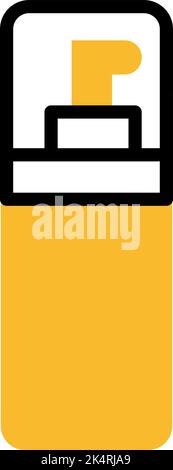 Kosmetischer Schaumstoff-Fundament, Illustration, Vektor auf weißem Hintergrund. Stock Vektor