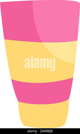 Rosa kosmetische Körpercreme, Illustration, Vektor auf weißem Hintergrund. Stock Vektor