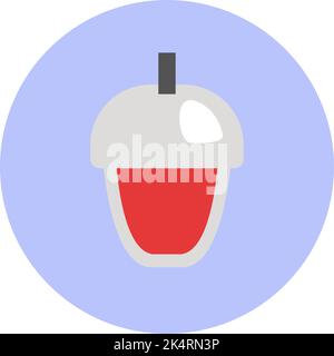 Red Soda Drink, Illustration, Vektor auf weißem Hintergrund. Stock Vektor