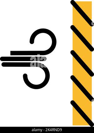 Winddichtes Material, Illustration, Vektor auf weißem Hintergrund. Stock Vektor