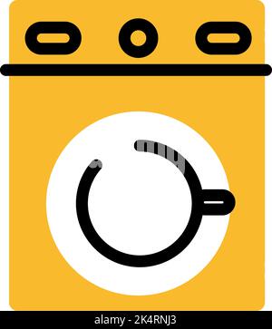 Waschmaschine, Illustration, Vektor auf weißem Hintergrund. Stock Vektor