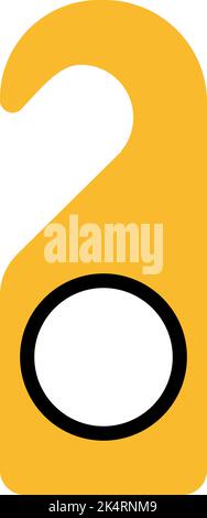 Hoteltüraufhänger, Illustration, Vektor auf weißem Hintergrund. Stock Vektor