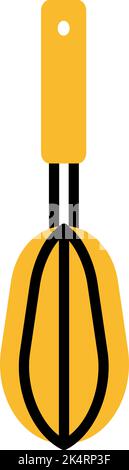 Küchenbesen, Illustration, Vektor auf weißem Hintergrund. Stock Vektor