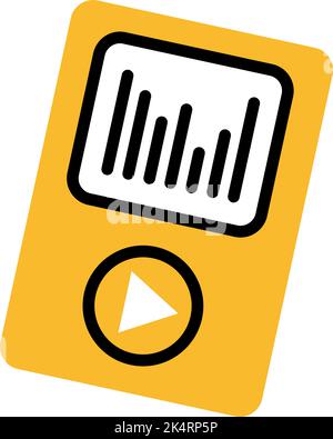 MP3 Spieler, Illustration, Vektor auf weißem Hintergrund. Stock Vektor