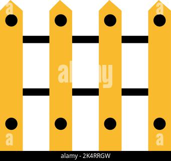 Gelbe Gartenhecke, Illustration, Vektor auf weißem Hintergrund. Stock Vektor