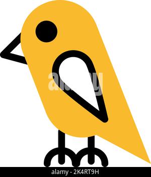 Tiervögel, Illustration, Vektor auf weißem Hintergrund. Stock Vektor