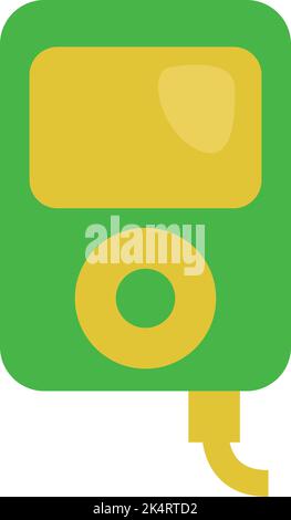 MP3 Player, Illustration, Vektor auf weißem Hintergrund. Stock Vektor