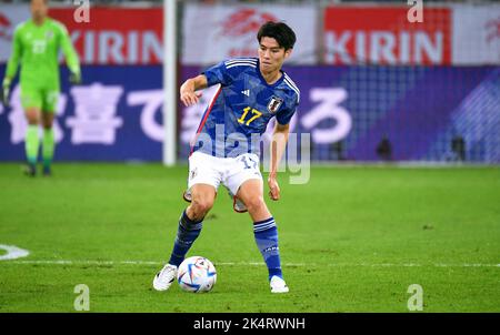 Internationales Vorbereitungsspiel, Merkur-Spiel-Arena Düsseldorf: Japan vs Ecuador; Ao Tanaka (JPN) Stockfoto