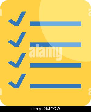 Bibliotheksliste, Illustration, Vektor auf weißem Hintergrund. Stock Vektor