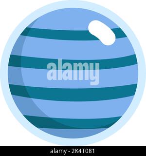 Raum Uranus, Illustration, Vektor auf weißem Hintergrund. Stock Vektor