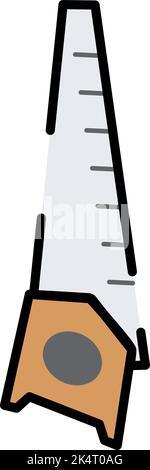 Handsäge, Illustration, Vektor auf weißem Hintergrund. Stock Vektor