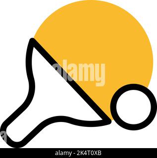 Pingpong Sport, Illustration, Vektor auf weißem Hintergrund. Stock Vektor