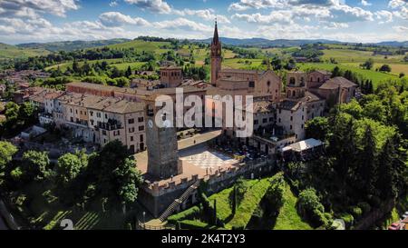 Castelvetro di Modena Dorf von oben gesehen Stockfoto