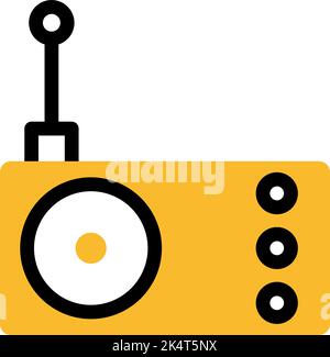 Radioverbindung, Illustration, Vektor auf weißem Hintergrund. Stock Vektor