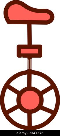 Karneval Fahrrad, Illustration, Vektor auf weißem Hintergrund. Stock Vektor