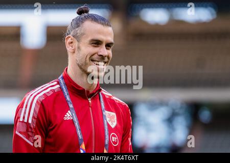 BRÜSSEL, BELGIEN - 22. SEPTEMBER 2022: Der walisische Gareth Bale vor der Liga Ein 2022 Nations League Spiel gegen Belgien im King Baudouin Stadi Stockfoto