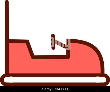 Karneval Auto stoßen, Illustration, Vektor auf einem weißen Hintergrund. Stock Vektor