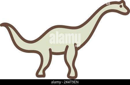 Hellgrüner Dinosaurier, Illustration, Vektor auf weißem Hintergrund. Stock Vektor