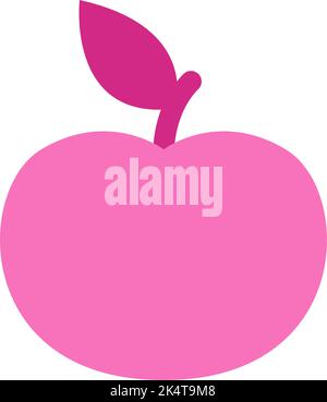 Rosa Apfel, Illustration, Vektor auf weißem Hintergrund. Stock Vektor
