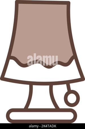 Braune dekorative Lampe, Illustration, Vektor auf weißem Hintergrund. Stock Vektor