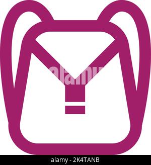 Rosa Rucksack, Illustration, Vektor auf weißem Hintergrund. Stock Vektor