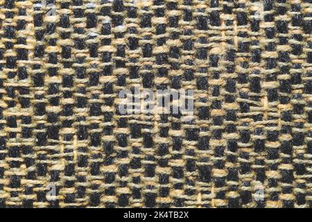 Jute gestrickt Teppich Nahaufnahme Hintergrund. Teppich Textur Stockfoto