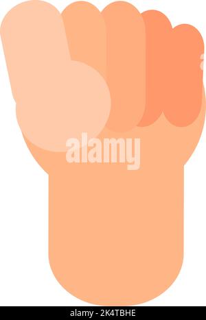 Fausthand, Illustration, Vektor auf weißem Hintergrund. Stock Vektor