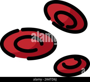 Menschliche Blutkörperchen, Illustration, Vektor auf weißem Hintergrund. Stock Vektor