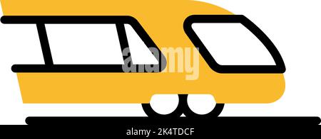 Eisenbahn Schnellzug, Illustration, Vektor auf weißem Hintergrund. Stock Vektor