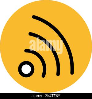 Einkaufszentrum WiFi, Illustration, Vektor auf weißem Hintergrund. Stock Vektor