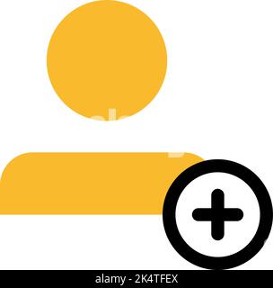 Kontaktsymbol, Illustration, Vektor auf weißem Hintergrund hinzufügen. Stock Vektor