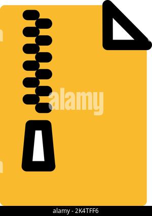 ZIP-Symbol, Illustration, Vektor auf weißem Hintergrund. Stock Vektor