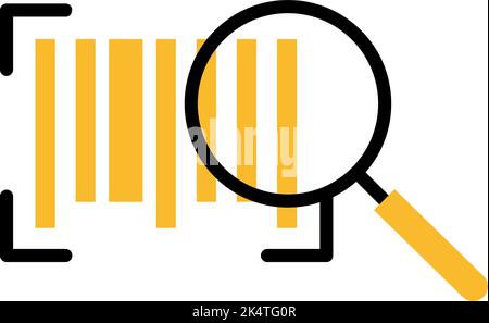 Shopping Barcode, Illustration, Vektor auf weißem Hintergrund. Stock Vektor