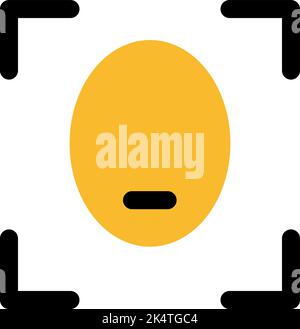 FaceID-Symbol, Illustration, Vektor auf weißem Hintergrund. Stock Vektor